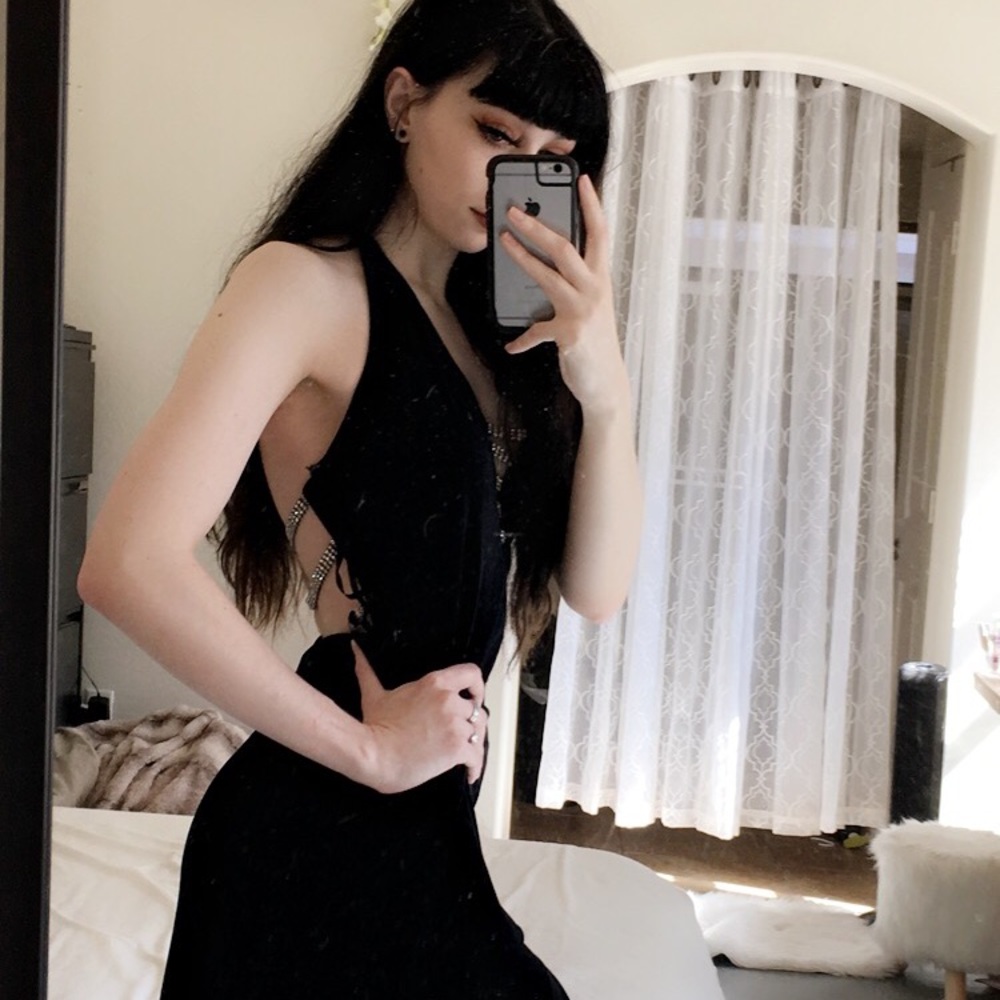 Velvet evening gown